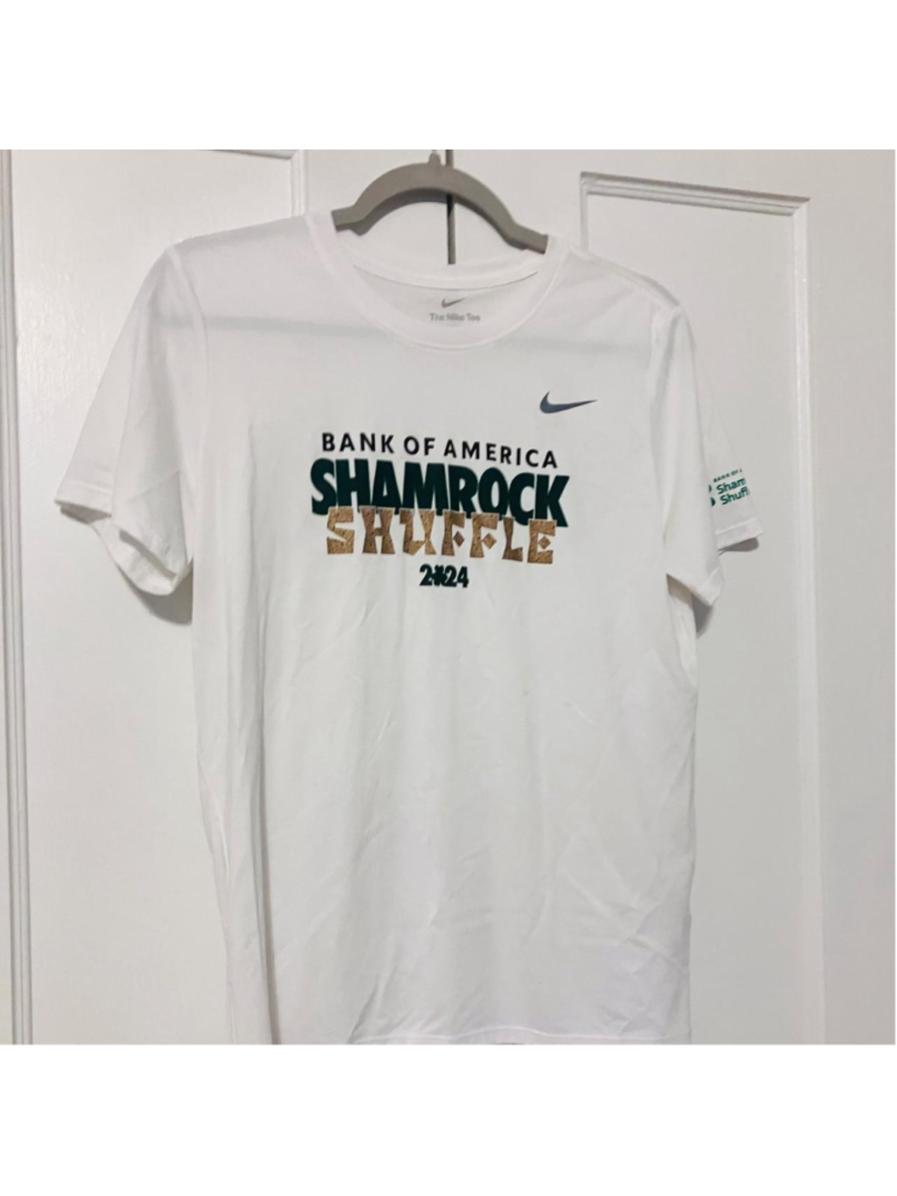 Official Nike Dri-FIT Bank of America Shamrock Shuffle 2024 Race T-Shirt-Medium